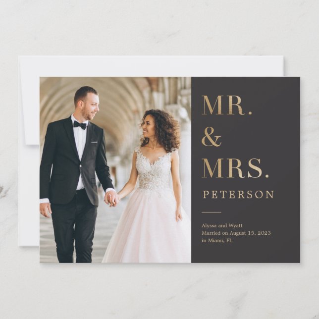 Anúncio de casamento de brilho lavrado Dourado (Frente)