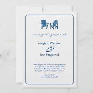 Anúncio de Casamento de Cadeiras Adirondack