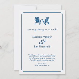 Anúncio de Casamento de Cadeiras Adirondack