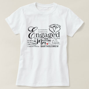Anúncio de casamento de colagem engajada T-Shirt