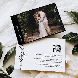 Anúncio de Casamento de Elopemento Mínimo do NOIR