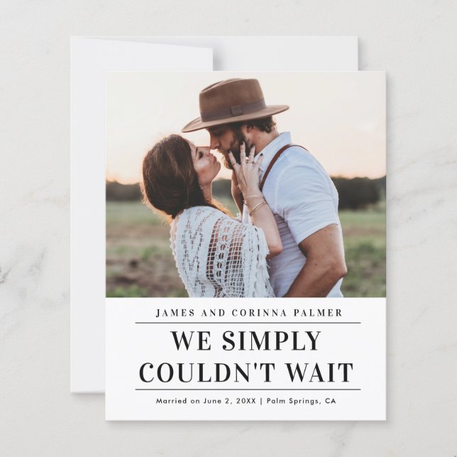 Anúncio de casamento de foto de orçamento (Frente)