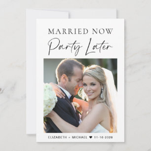 Anúncio de casamento de fotos depois da festa do 