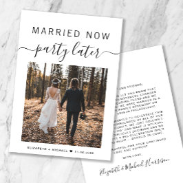 Anúncio de casamento de fotos depois da festa do c