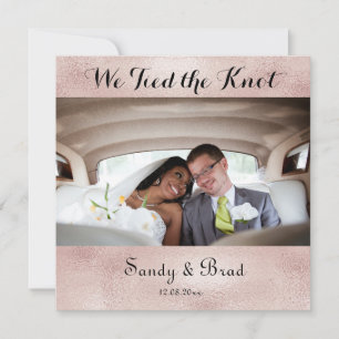 Anúncio de casamento de fotos Dourada do Elegante 