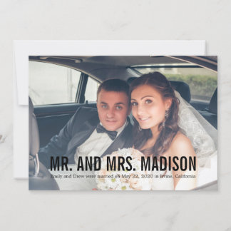 Anúncio de casamento de fotos minimalista moderno