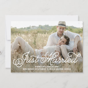 Anúncio de casamento de fotos minimalista moderno