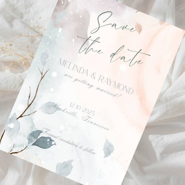Anúncio de Casamento de Inverno Elegante (Criador carregado)