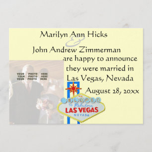 Anúncio de Casamento de Las Vegas com foto de casa