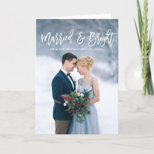 anúncio de casamento de natal com script simples