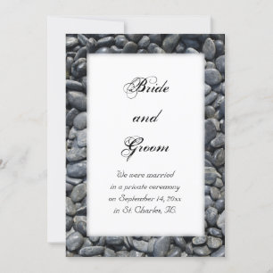 Anúncio de Casamento de Pebbles Pretos Suaves