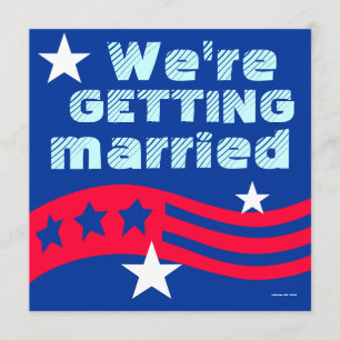 Anúncio de casamento de salvamento americano