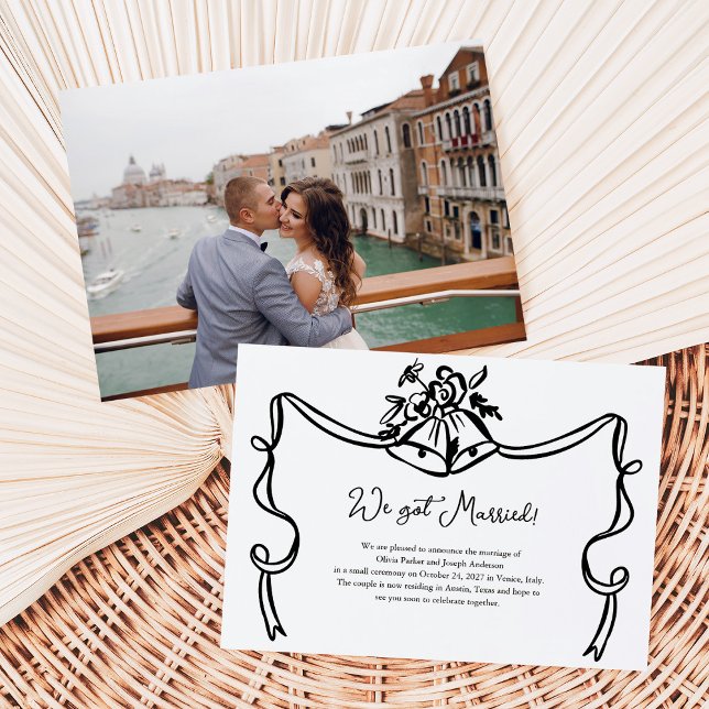 Anúncio de casamento de sinos fotográficos de casa (Criador carregado)