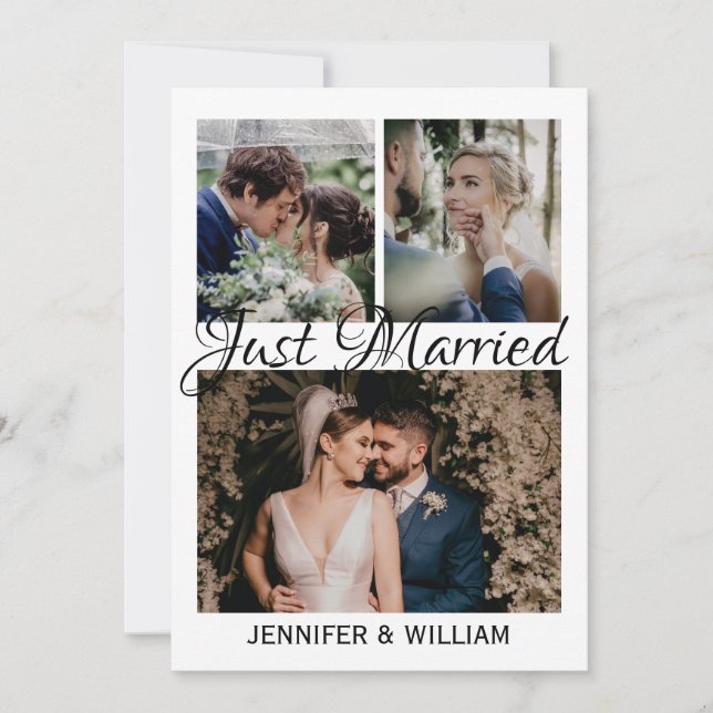 Anúncio de casamento do Recem casados Collage (Frente)