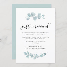 Anúncio de casamento do recem casados Greenery