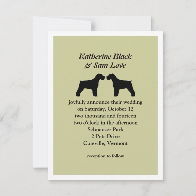 Anúncio de Casamento dos Schnauzers (Frente)
