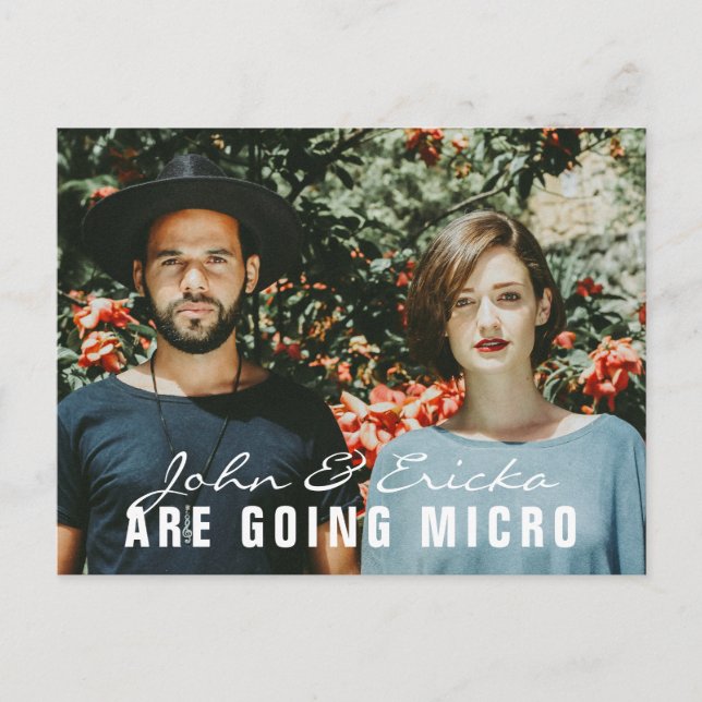 Anúncio de casamento downsized com micro foto mode (Frente)