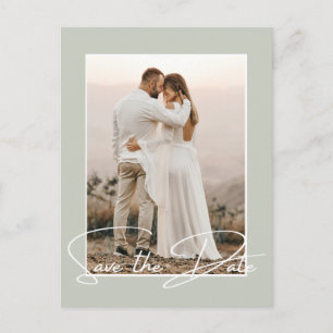 Anúncio de casamento elegante com foto de Save The