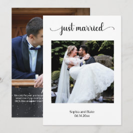 Anúncio de Casamento em Foto Branco Elegante