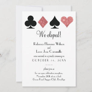 Anúncio de Casamento em Las Vegas com Brilho Rosa