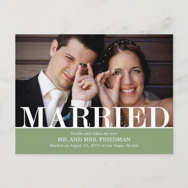 Anúncio de Casamento em Letras Maiúsculas (Frente)