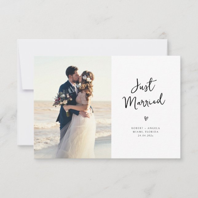 anúncio de casamento encantador do coração (Frente)