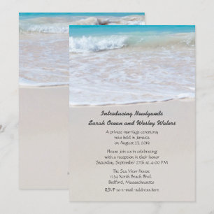 Anúncio de Casamento Escrito na Areia