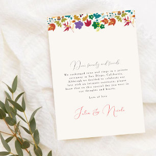 Anúncio de Casamento Flor Roxa Mostarda de Primave