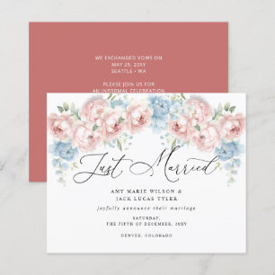 Anúncio de Casamento Floral de Blush Botânico de O