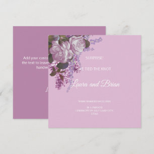 Anúncio de casamento Floral, Recem casados