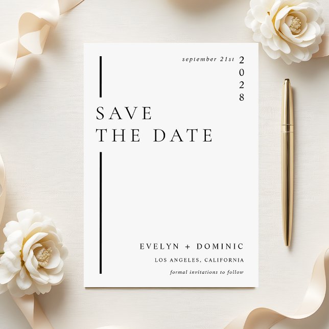 Anúncio de Casamento Formal Minimalista Moderno (Criador carregado)