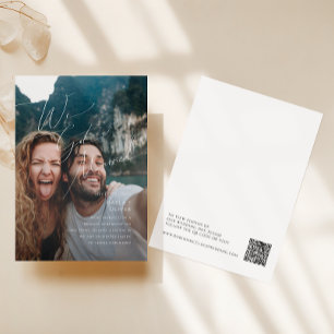 Anúncio de Casamento Fotográfico com Letra Fantasi