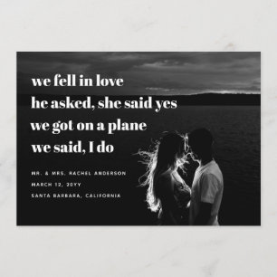 Anúncio de Casamento Fuga   Fuga de Casamento