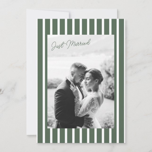 Anúncio de Casamento Furtivo Cabana Préppy com Lis (Frente)
