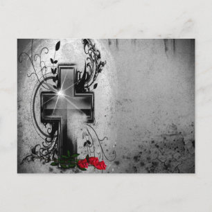 Anúncio de casamento Gótico de Fé e Rosas