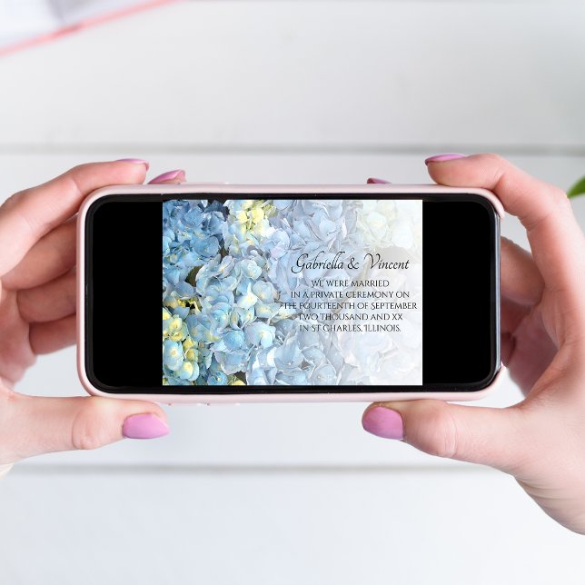 Anúncio de Casamento Hydrangea Azul (Criador carregado)