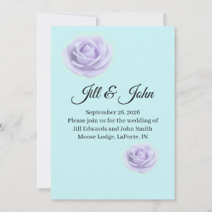 Anúncio de Casamento Lavanda Rosa e Azul