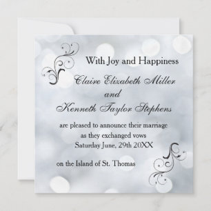 Anúncio de casamento Lights Snow Glitter Sparkles