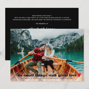 Anúncio de casamento minimalista com foto