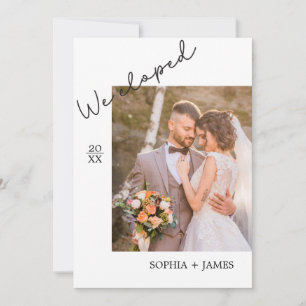 Anúncio de Casamento Minimalista com Fuga para Ses