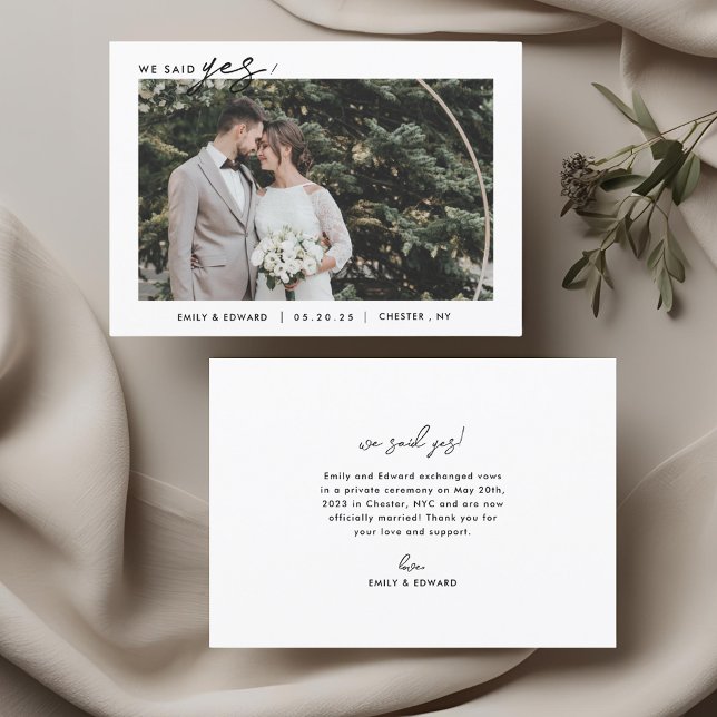 Anúncio de Casamento Minimalista com Moldura Branc (Criador carregado)