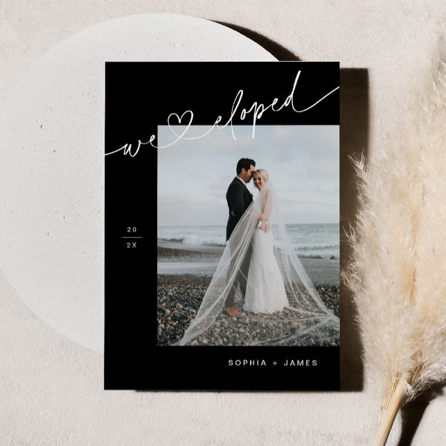 ANÚNCIO DE CASAMENTO MINIMALISTA NOIR (Criador carregado)