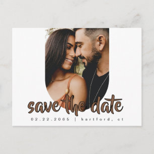 Anúncio de Casamento Moderno com Foto do Casal