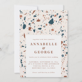 Anúncio de casamento moderno da tipografia do terr