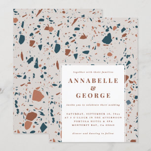 Anúncio de casamento moderno da tipografia do terr