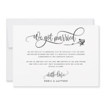 Anúncio de Casamento Moderno / Fuga Romântica