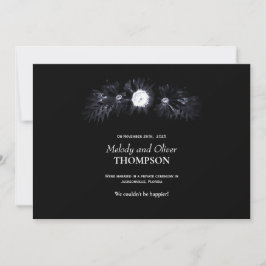 Anúncio de casamento Moody Black Floral