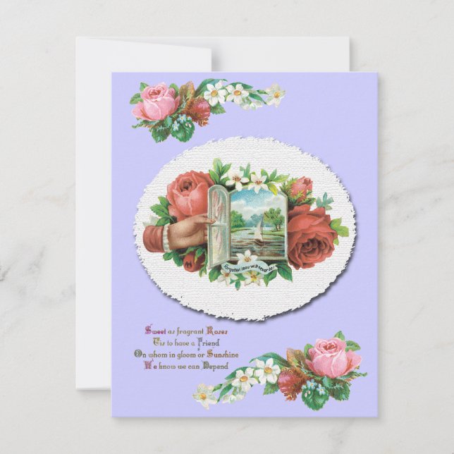 Anúncio de casamento personalizado de Rosas vitori (Frente)