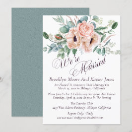 Anúncio de Casamento Poppy Radiance Estamos Casado