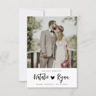 anúncio de casamento preto e branco do script de p